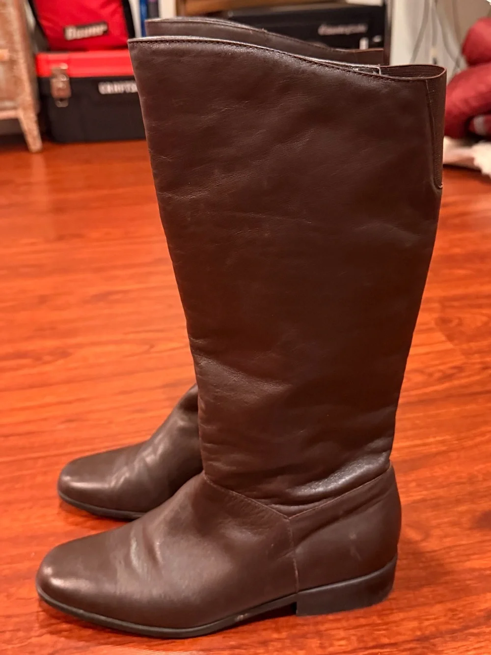 Worthington Dark Brown Leather Knee-High Boots